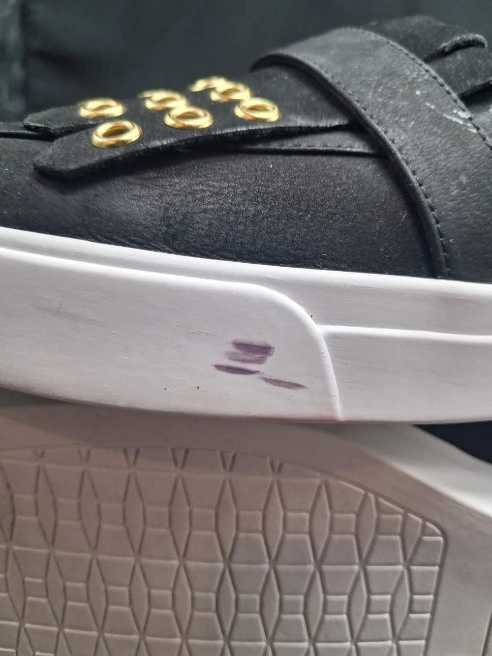 kate spade Black Suede Loafers with Gold Eyelet Detail
